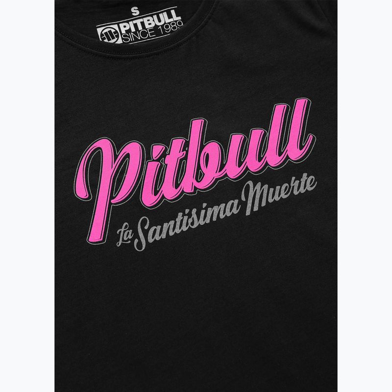 Damen-T-Shirt Pitbull Santa Muerte black/pink 8