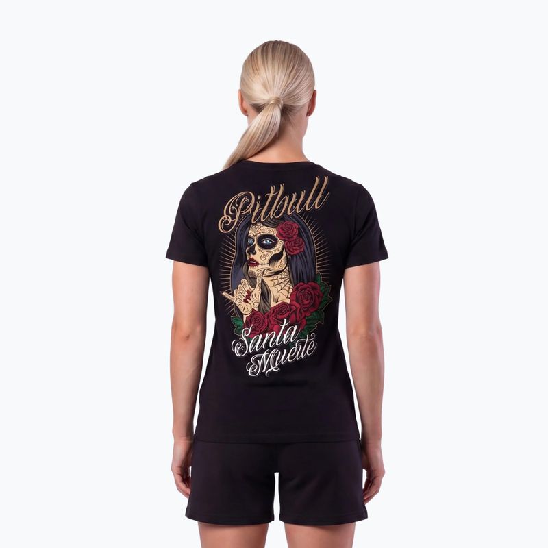 Damen-T-Shirt Pitbull Santa Muerte black 3