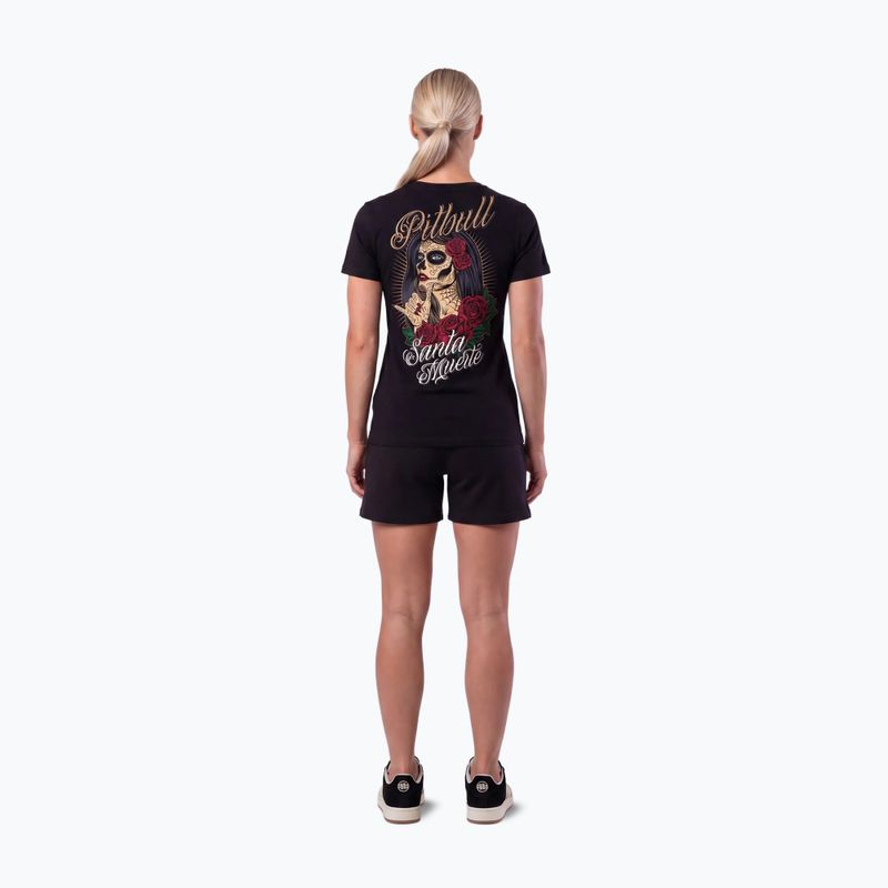 Damen-T-Shirt Pitbull Santa Muerte black 4