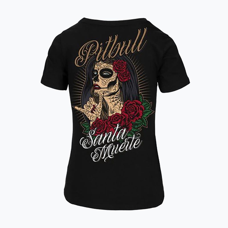 Damen-T-Shirt Pitbull Santa Muerte black 6