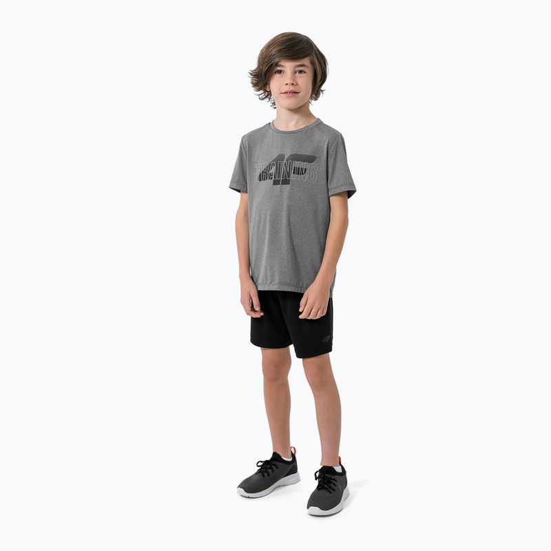 Kinder-Trainingsshorts 4F HJZ22-JSKMTR001 schwarz 2