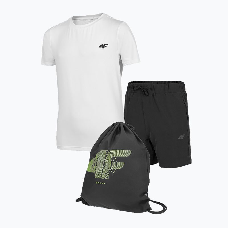 Kinder-Trainingsset 4F HJZ22-JSETRM001 schwarz-weiß