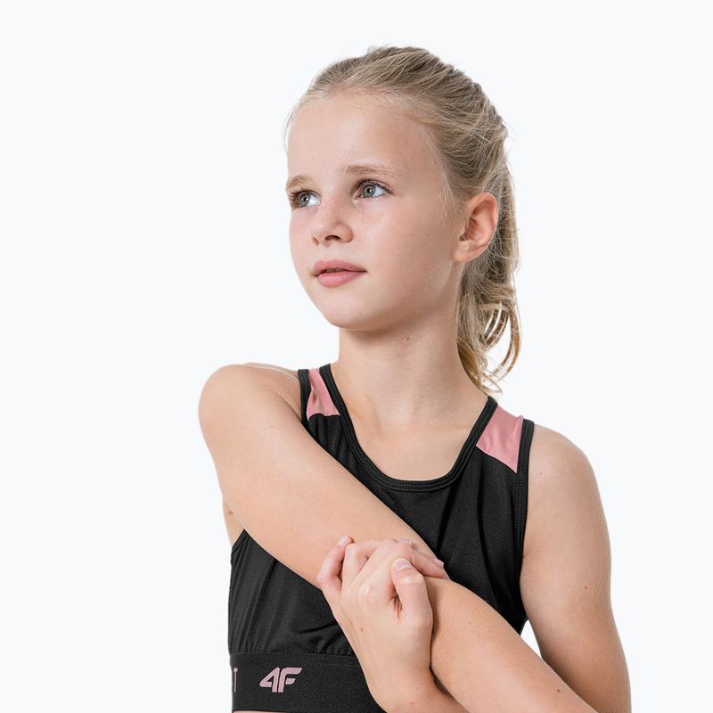 Kinder-Trainingsjacke 4F HJZ22-JTOPD001 schwarz