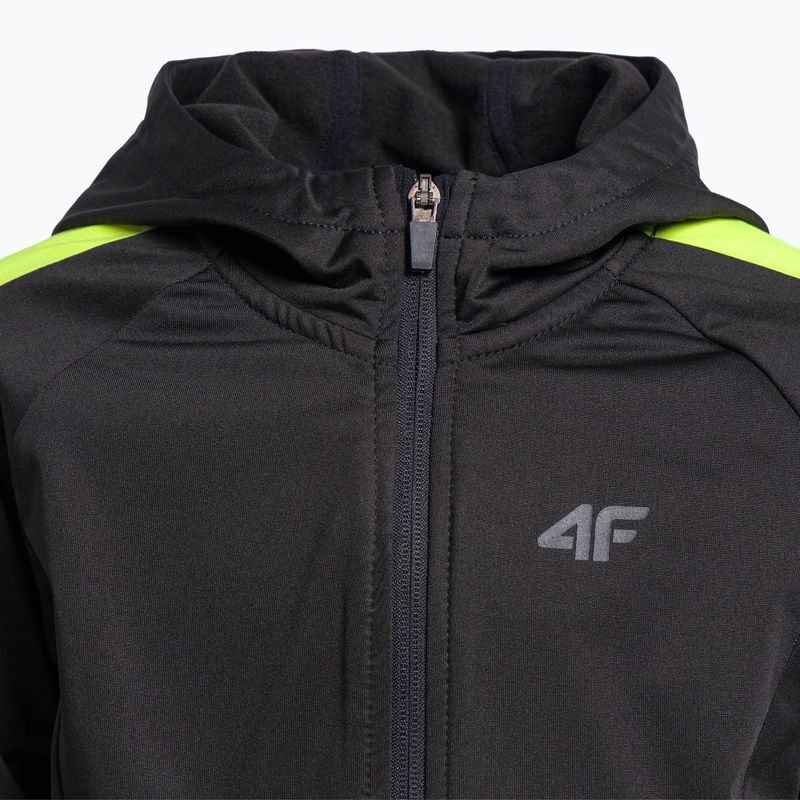 Trainingssweatshirt Kinder 4F schwarz-grün HJZ22-JBLMF1 4