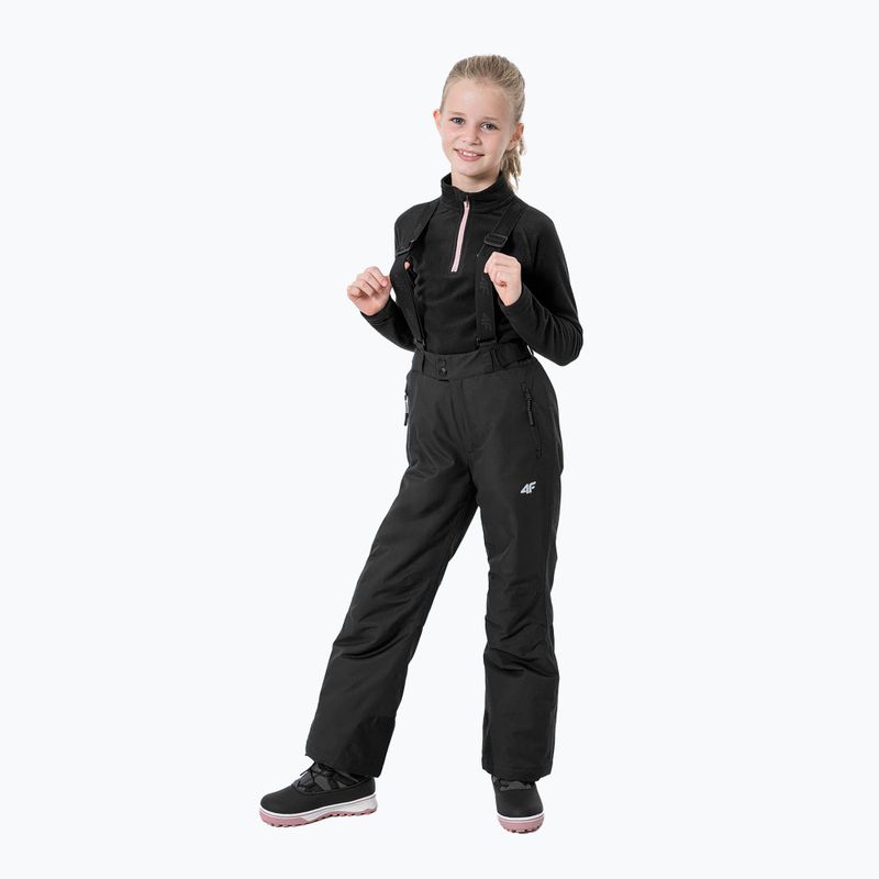 Kinder-Ski-Sweatshirt 4F JBIDP001 Fleece schwarz HJZ22-JBIDP001 2