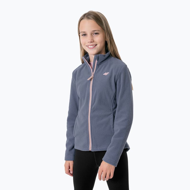 Kinder-Ski-Sweatshirt 4F JPLD001 Fleece lila HJZ22-JPLD001 6