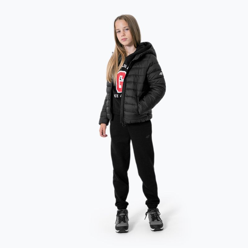 Kinder-Daunenjacke 4F schwarz HJZ22-JKUDP001 3