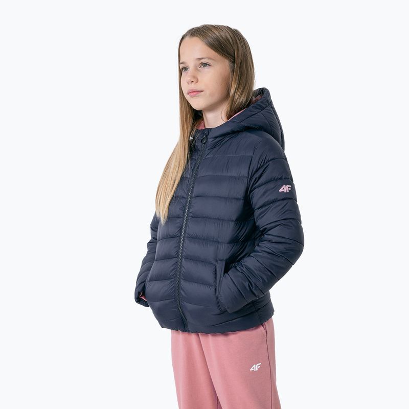 Kinder 4F Daunenjacke navy blau HJZ22-JKUDP001