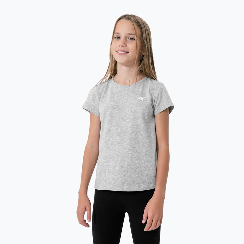 Kinder-T-Shirt 4F HJZ22-JTSD001 grau
