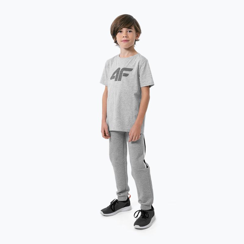 Kinder-T-Shirt 4F HJZ22-JTSM002 grau 2