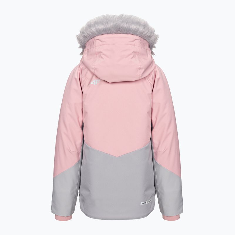 Kinder-Skijacke 4F rosa HJZ22-JKUDN003 4