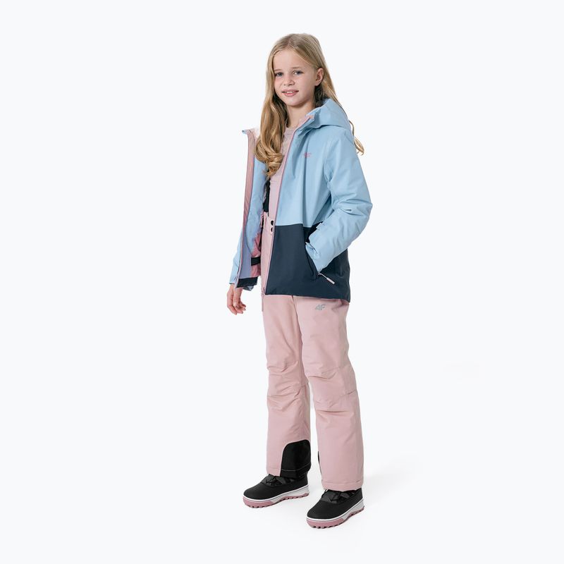 Kinder-Skijacke 4F blau HJZ22-JKUDN001 2