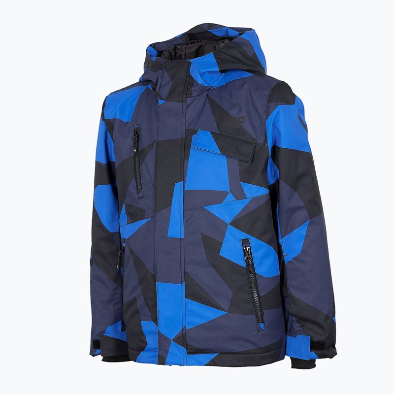 Kinder-Skijacke 4F schwarz-blau HJZ22-JKUMN002 3