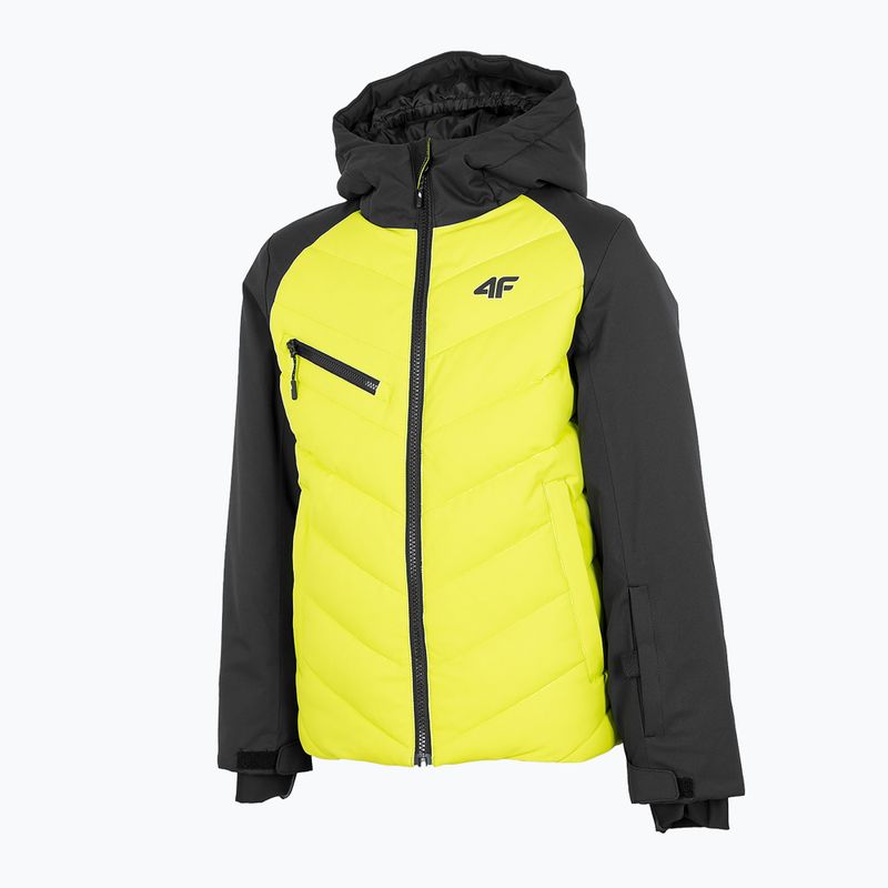 Kinder-Skijacke 4F JKUMN003 schwarz-grün HJZ22-JKUMN003 3