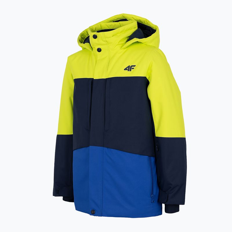 Kinder-Skijacke 4F grün-blau HJZ22-JKUMN004 3