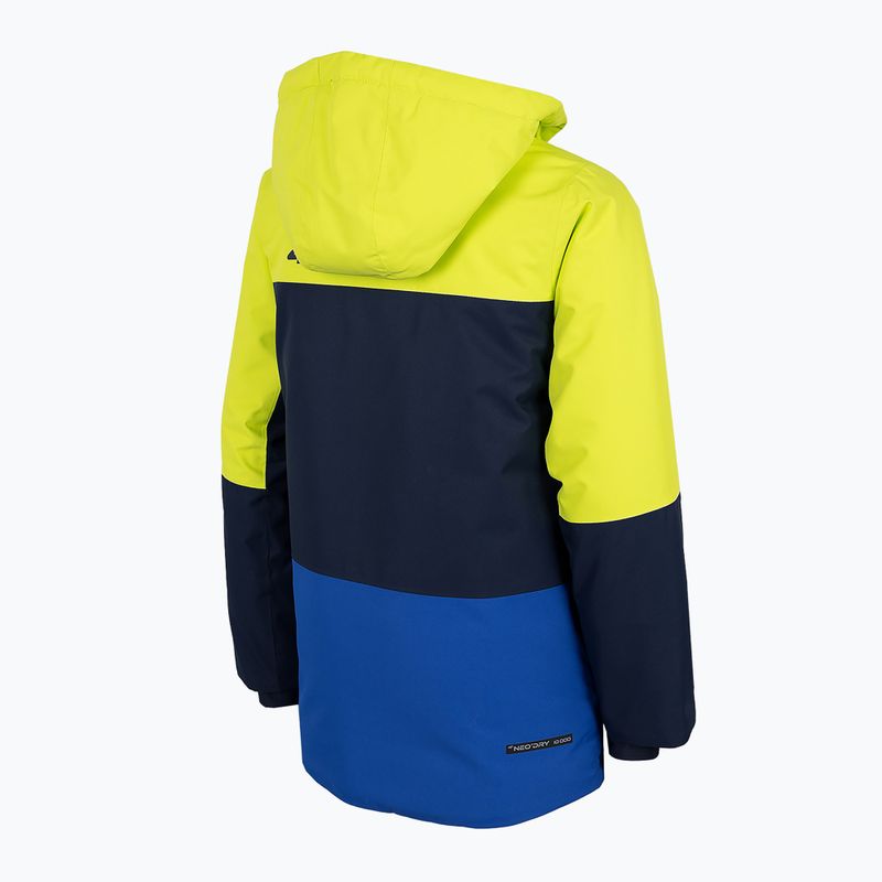 Kinder-Skijacke 4F grün-blau HJZ22-JKUMN004 4