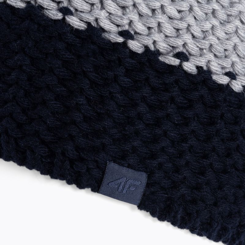 Wintermütze für Kinder 4F grau-blau HJZ22-JCAM006 4