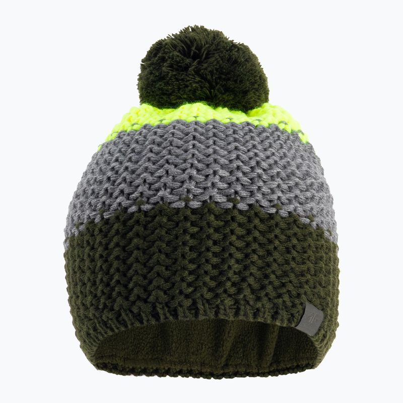 Wintermütze für Kinder 4F grün-grau HJZ22-JCAM006 2
