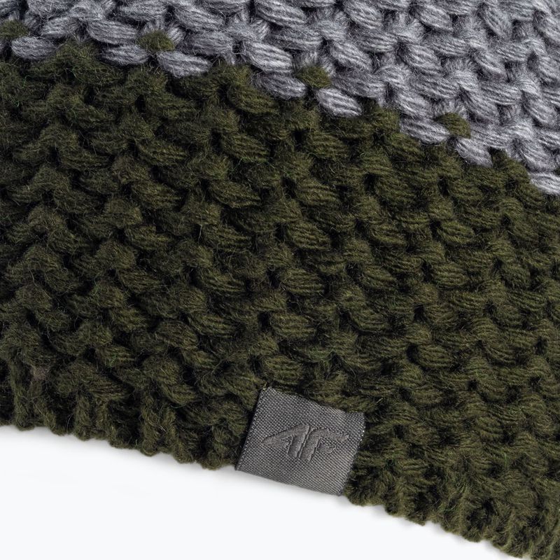 Wintermütze für Kinder 4F grün-grau HJZ22-JCAM006 4