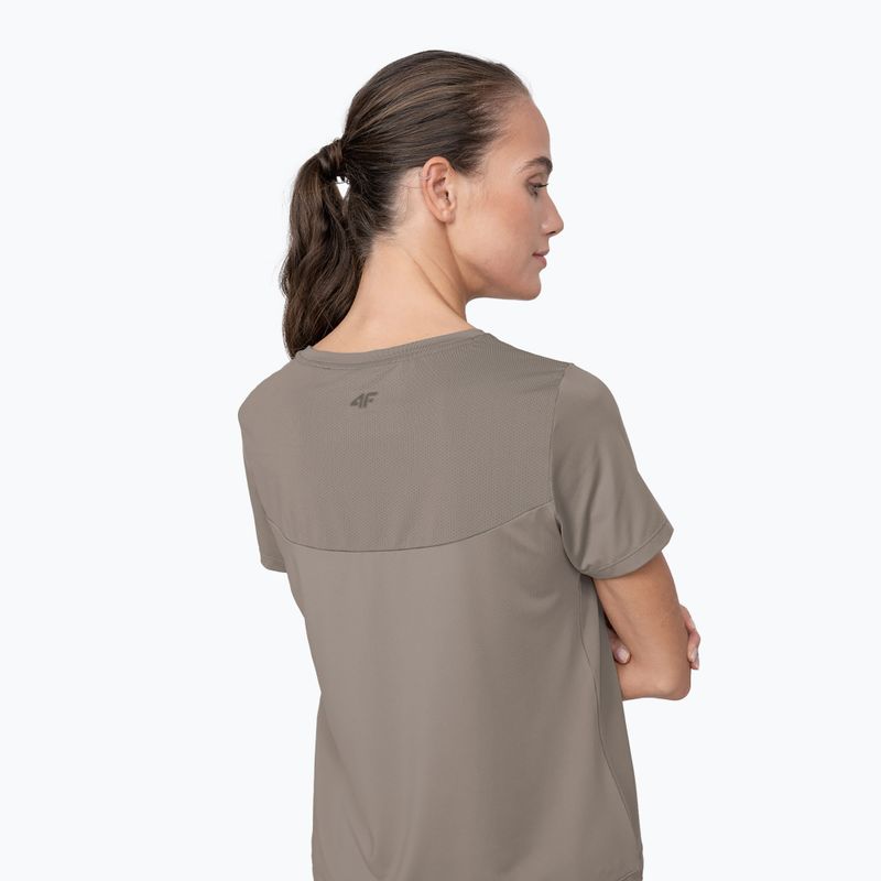 Damen Trainings-T-Shirt 4F H4Z22-TSDF010 beige 2