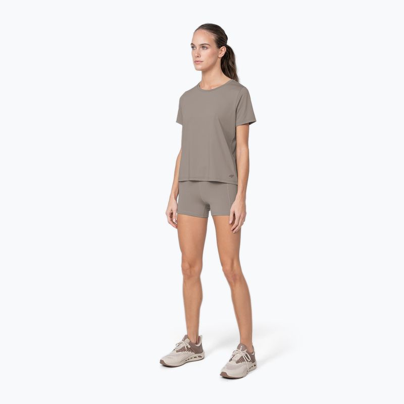 Damen Trainings-T-Shirt 4F H4Z22-TSDF010 beige 3