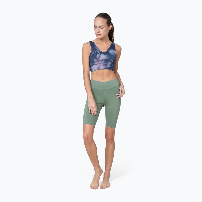 Damen Yoga-Shorts 4F H4Z22-SKDF012 grün 2