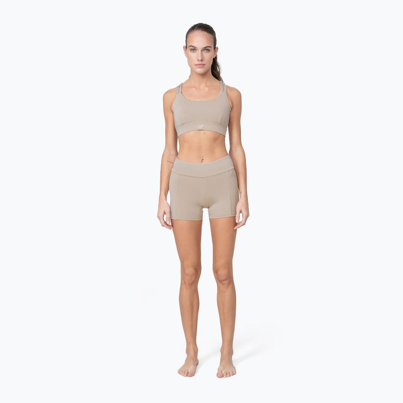 Damen Yoga-Shorts 4F H4Z22-SKDF010 beige 2