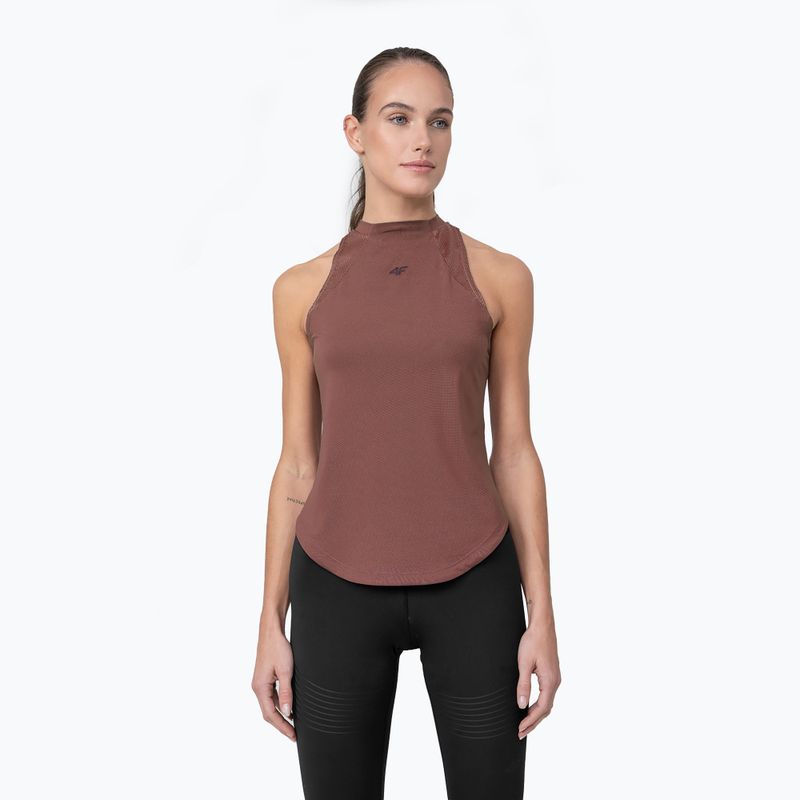 Damen Trainings-Tank-Top 4F H4Z22-TSDF016 lila