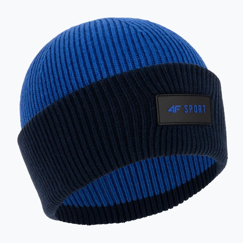Kinder-Wintermütze 4F navy blau und schwarz HJZ22-JCAM004
