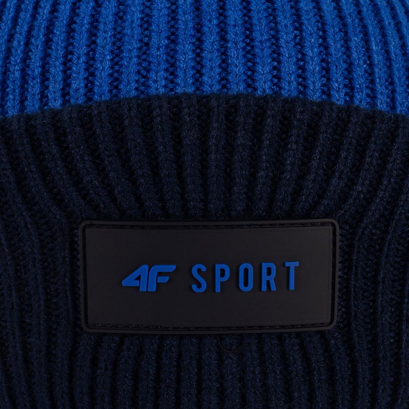 Kinder-Wintermütze 4F navy blau und schwarz HJZ22-JCAM004 4