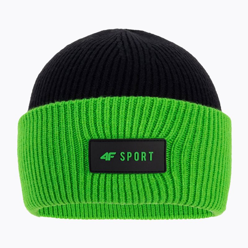 Wintermütze für Kinder 4F grün-schwarz HJZ22-JCAM004 2