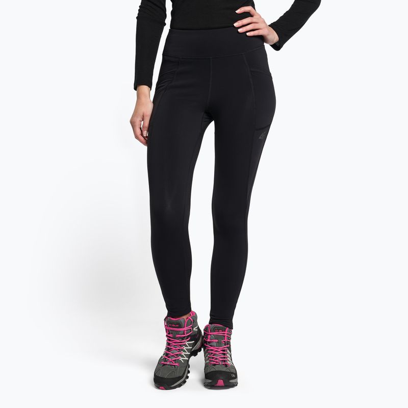 Damen-Trekkinghose 4F schwarz H4Z22-SPDTR060