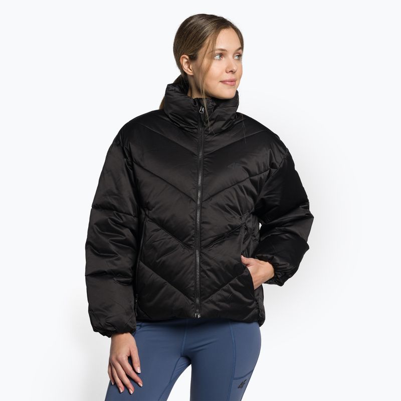 Damen Daunenjacke 4F schwarz H4Z22-KUDP019