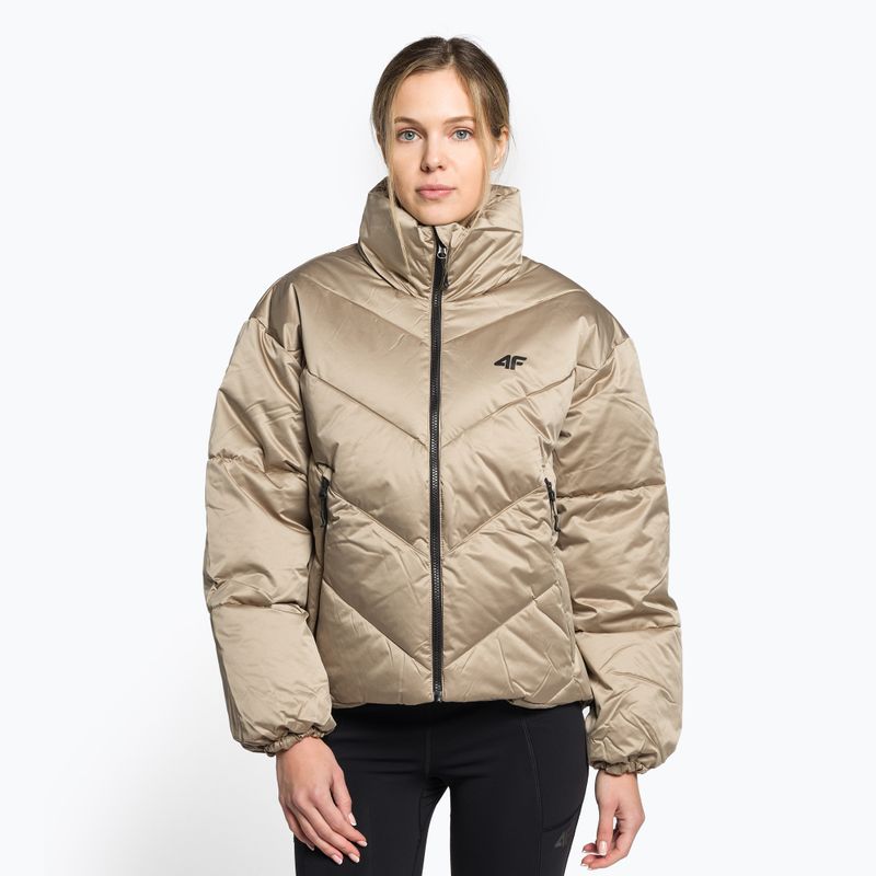 Damen Daunenjacke 4F grün H4Z22-KUDP019