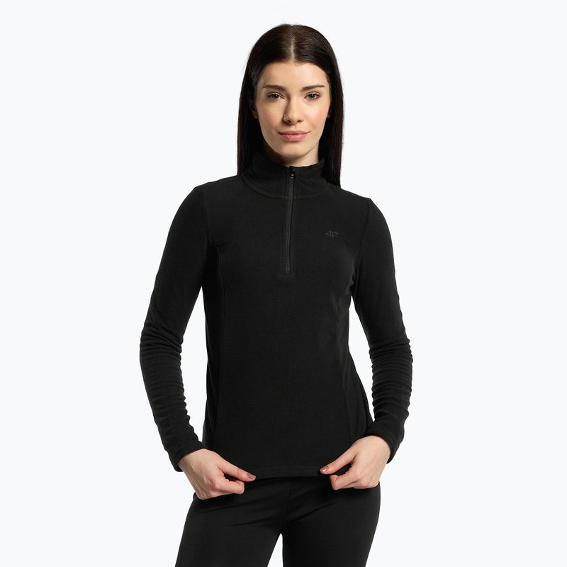 Damen-Ski-Sweatshirt 4F BIDP010 Fleece schwarz H4Z22-BIDP010