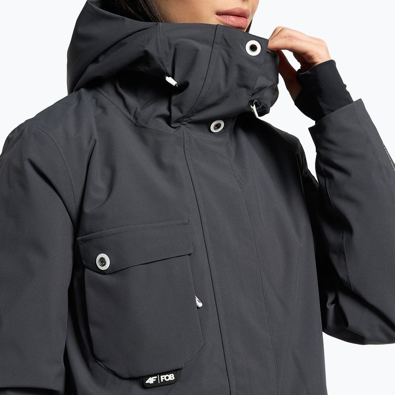 Damen Snowboardjacke 4F dunkelgrau H4Z22-KUDS001 7