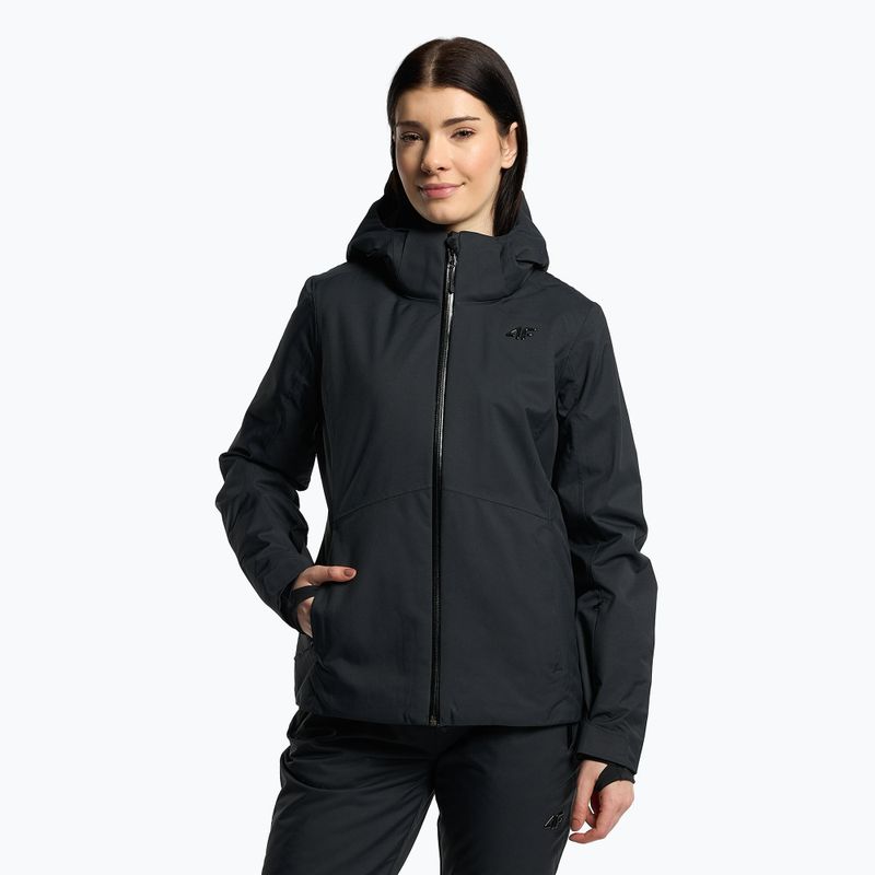 Damen-Skijacke 4F schwarz H4Z22-KUDN010