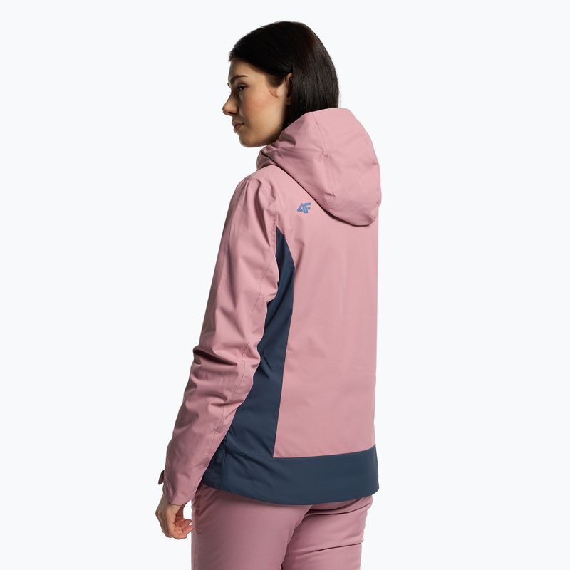 Damen-Skijacke 4F rosa H4Z22-KUDN002 3