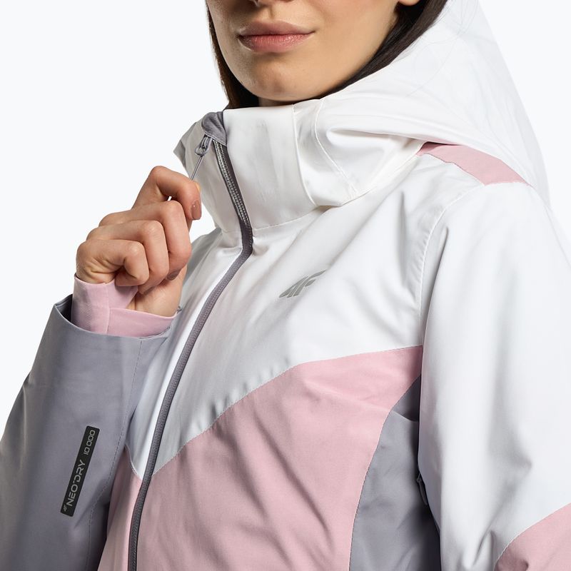 Damen-Skijacke 4F rosa-schwarz H4Z22-KUDN008 5