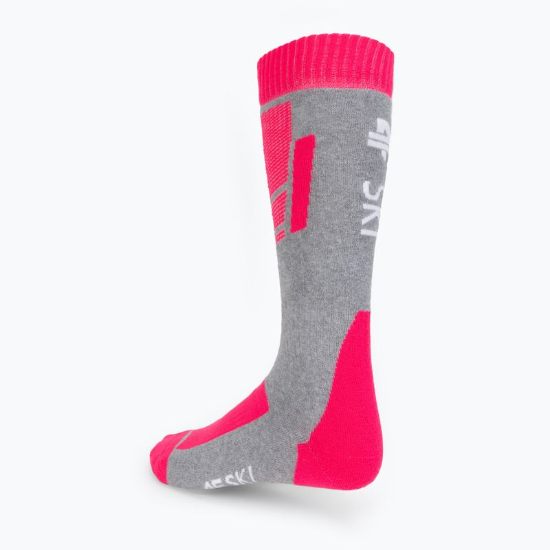 Kinderskisocken 4F F028 grau-rosa 4FJAW22UFSOF028 3