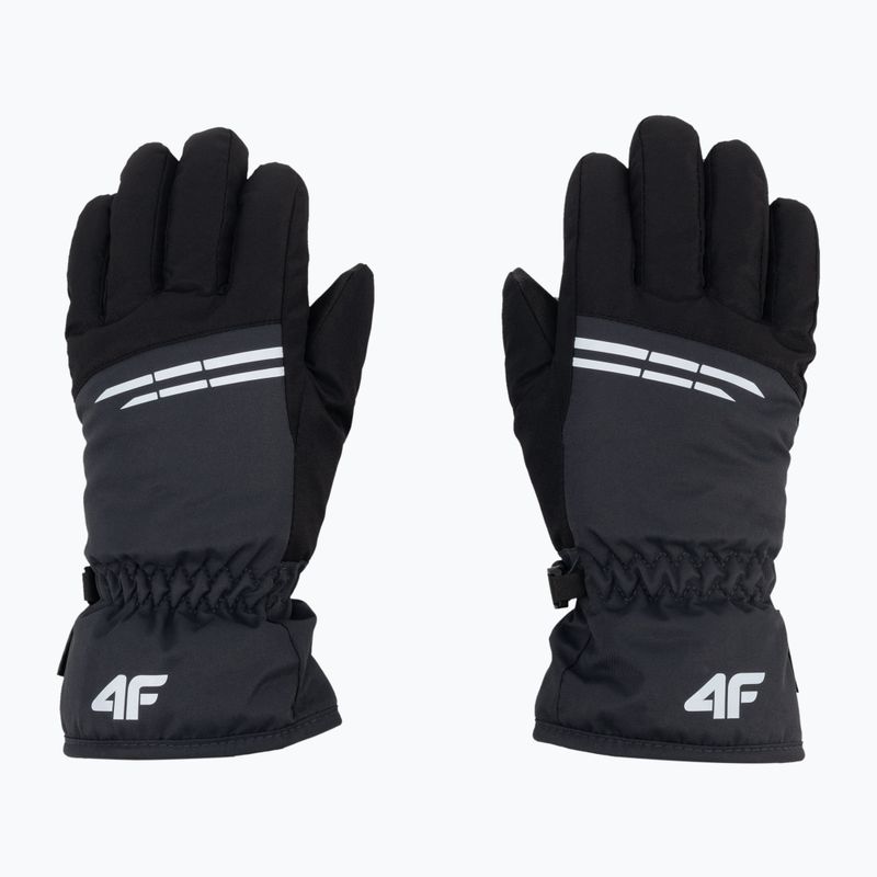Kinder-Skihandschuhe 4F grau-schwarz 4FJAW22AFGLM038 3