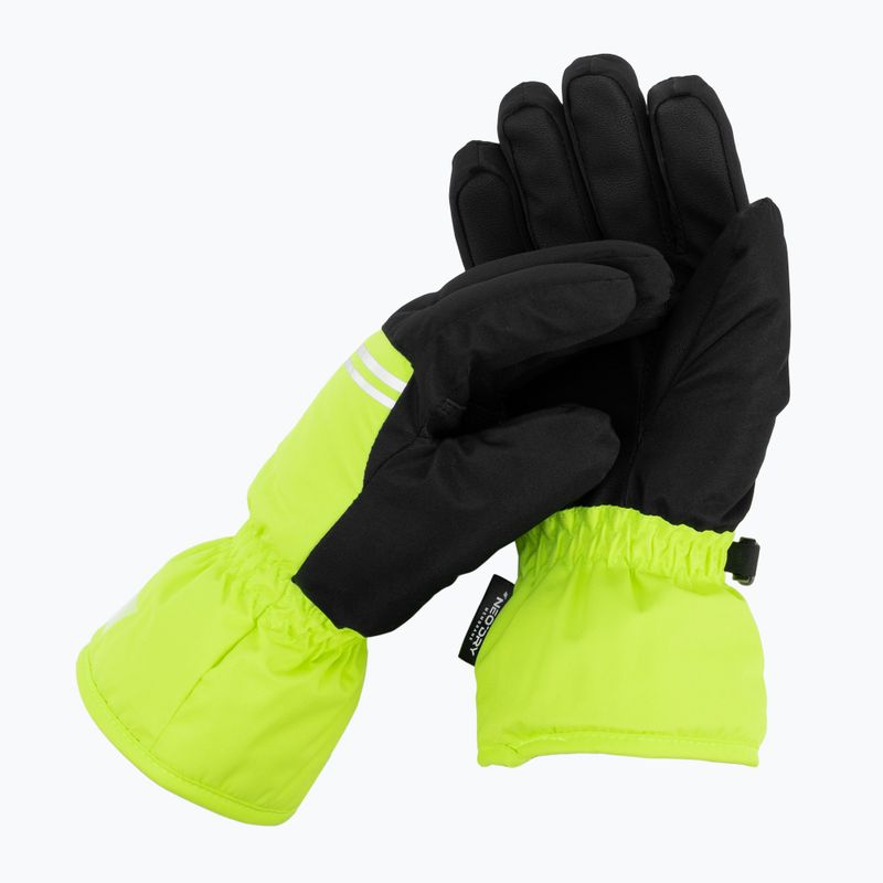 Kinder-Skihandschuhe 4F grün-schwarz 4FJAW22AFGLM038