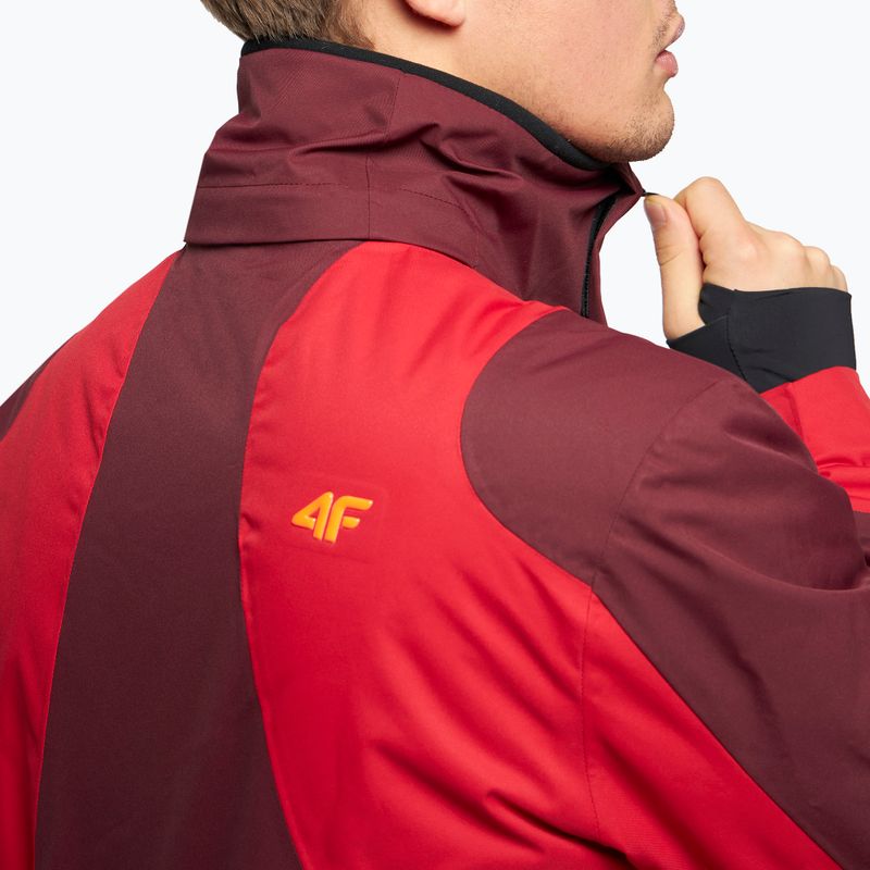 Herren 4F Skijacke burgunderrot H4Z21-KUMN015 10