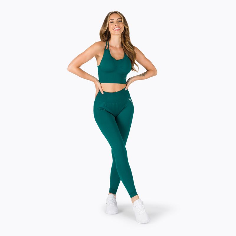 Nahtlose Damen Leggings STRONG POINT Shape & Comfort Push Up grün 1131 2