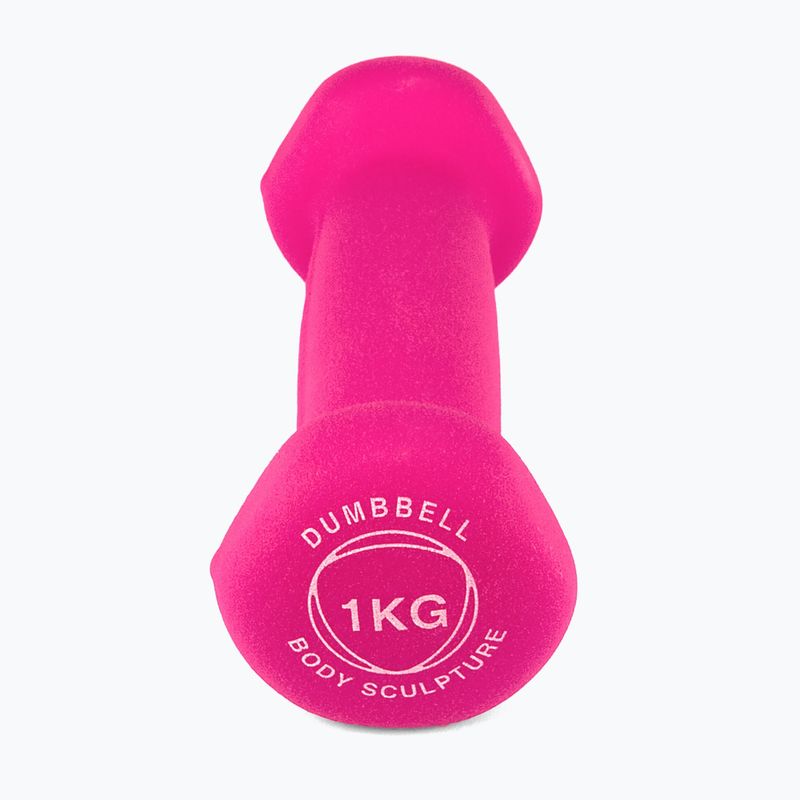 Gummihantel Body Sculpture BW 513 z PVC 1 kg pink 3