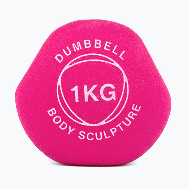 Gummihantel Body Sculpture BW 513 z PVC 1 kg pink 4