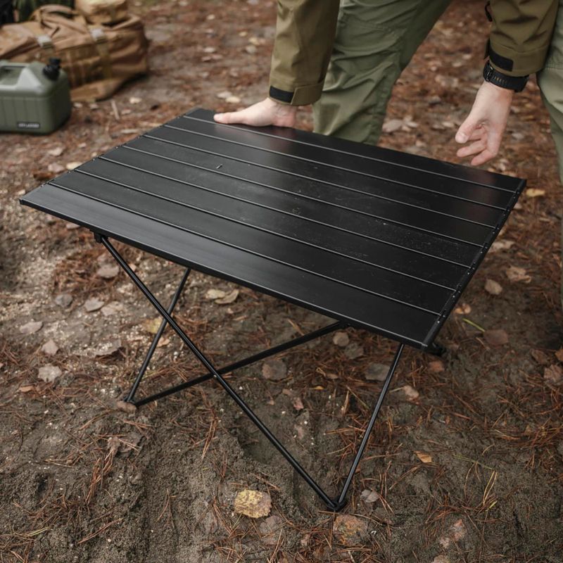 Klappbarer Campingtisch OFFLANDER schwarz 4