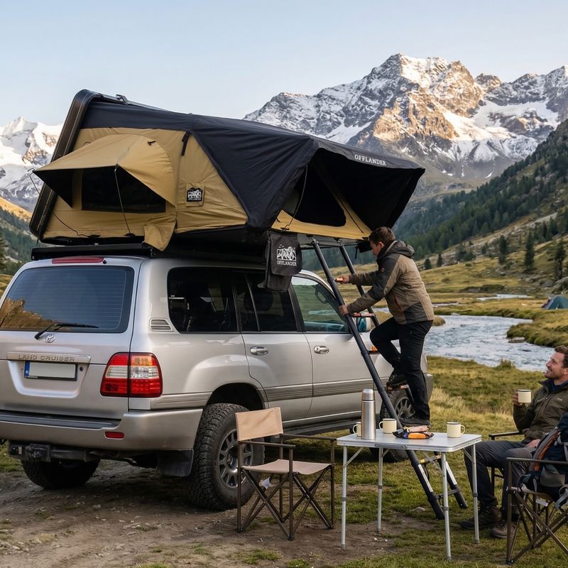 Dachzelt für 2 Personen OFFLANDER Fold 2 sand 13