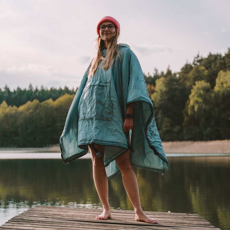 Poncho OFFLANDER OFF_CACC schweres beheiztes Blau 4