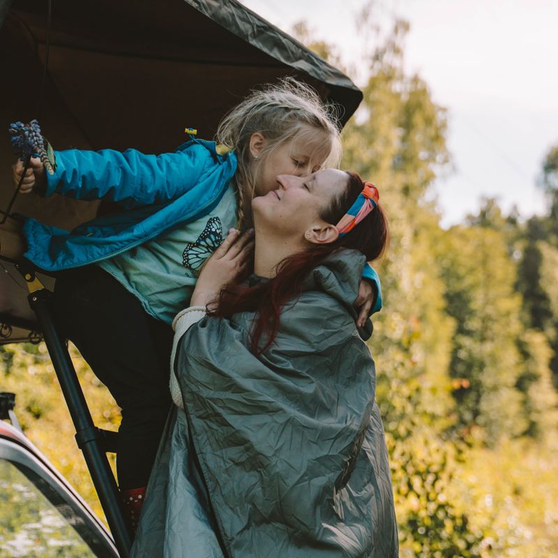 Poncho OFFLANDER wasserdicht grau 8
